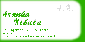 aranka nikula business card